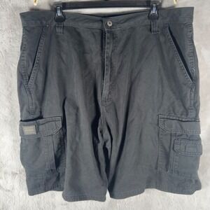 Wrangler Originals Mens Black Cargo Shorts Size 38‎ Cotton 60ORBBL Utility Work